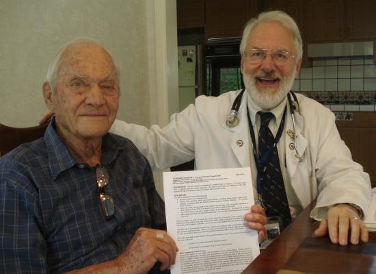 Horace Higgins, 88, and Dr. Coles