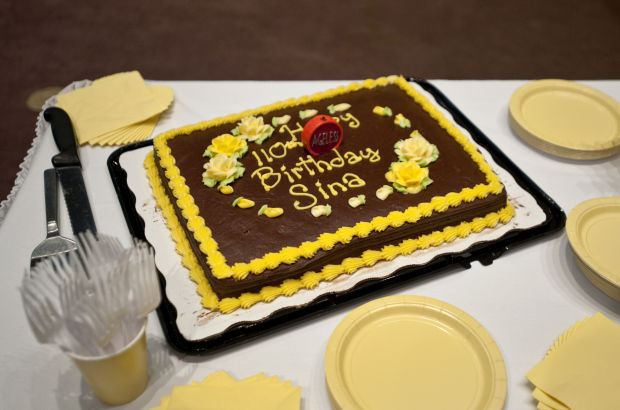 Sina Hayes 110th birthday cake