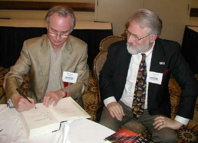 Prof. Dawkins (L) with Stephen Coles