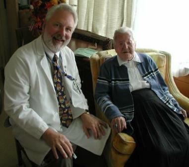 Marion Higgins with Dr Coles