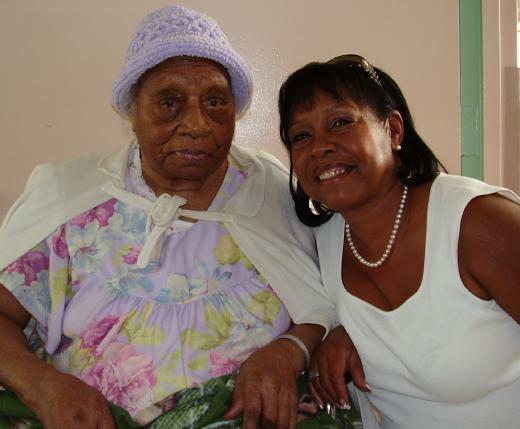 Mrs. Gertrude Baines, 112 with Ms. Jacquie St. James