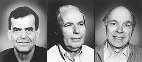 Dr. Irwin A. Rose (R) and Israeli Colleagues