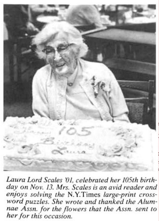 Laura Lord Scales, 105