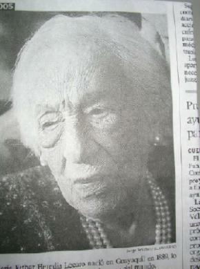 Sra Maria Esther Capovilla, from a local newspaper