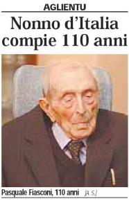 Mr. Pasquale Frasconi, age 110