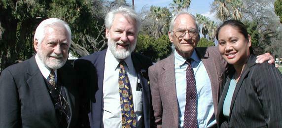 Sons Robert and Horace with Stephen Coles of UCLA and Shirley of UCI
