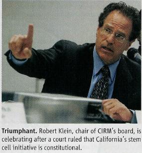 Robert Klein, Chairman of CIRM