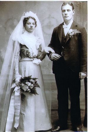 Wilhelmina Kott, on her wedding day